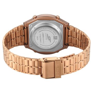 SF CirQle Digital Dial Rose Gold Stainless Steel Strap Watch For Men